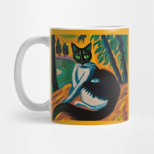 Cat in the Style of Paul Gauguin Mug